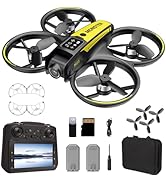 Drone With HD Dual Camera Propeller Safety Protection, 4.5inch Screen RC Mini Drones, Headless Mo...
