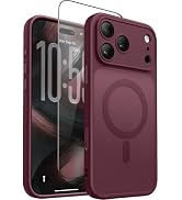 GolbinBox Magnetic &amp; Shockproof for iPhone 17 Pro Case, Burgundy | [Compatible with MagSafe][Full...