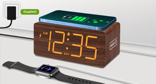 wireless charging alarm clock