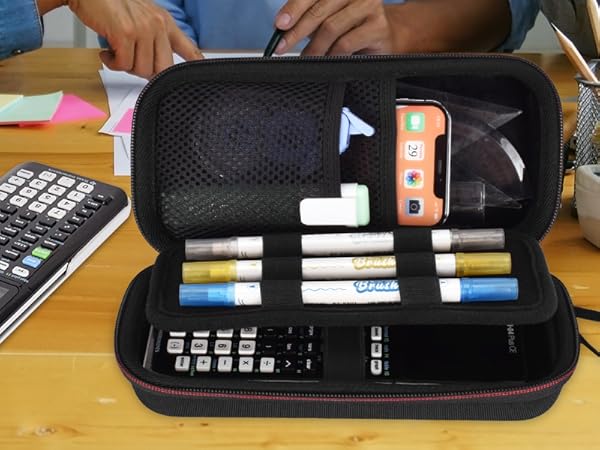 Portable Case for TI-84 Plus/TI-84 Plus CE/TI-83 Plus/TI-85/TI-89 Color Graphing Calculator