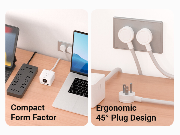 Minix ergonomic 45 degree plug design