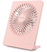 Zuvas Desk Fan Battery Operated Fan Rechargeable 180°Tilt Folding Personal Fan Ultra Quiet Small ...