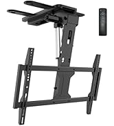 WALI Motorized Ceiling TV Mount for 37 to 75 inch Screens, Flip Down Motorized TV Mount with Remo...