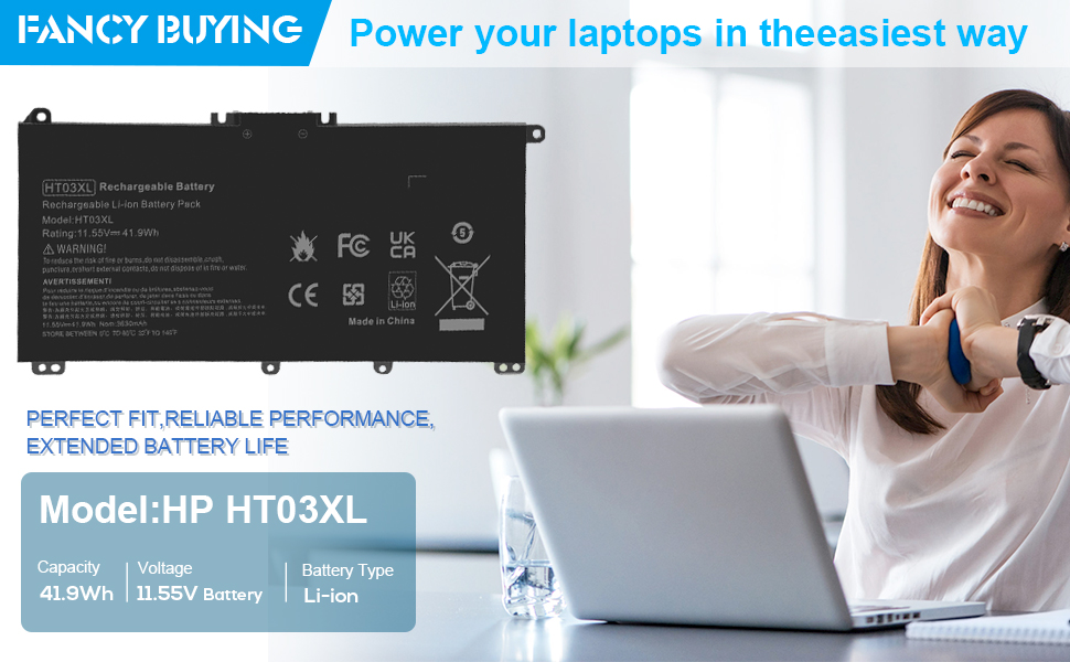 HT03XL HTO3XL L11119-855 HP Laptop Battery