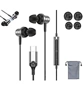 GAROGYI USB Type C Earphones Wired Earbuds Magnetic Bass Noise Canceling in-Ear Headsets with Mic...