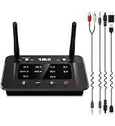 1Mii B03 Bluetooth 5.3 Transmitter Receiver for TV Home Stereo BT Headphones, aptX Low Latency/Ad...