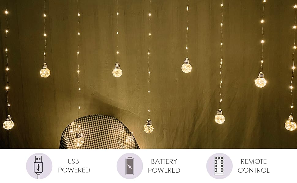 wishing ball curtain lights