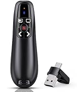 NinjaABXY Presentation Clicker with 2-in-1 USB Type C, Wireless Presenter Remote Clicker for Powe...