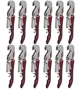 RECUTMS 12 Packs Wine Corkscrew Opener Bulk Stainless Steel Fold Beer or Bottle Opener Serrated F...