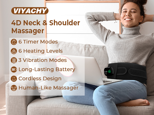 Heating Pad with Massager for Back Pain Relief