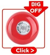 EIMSOAH Fire Alarm Bell, Fire Alarms, 110V Metal Alarm Bell, CB-6B 95dB Metal Electric Round Alar...