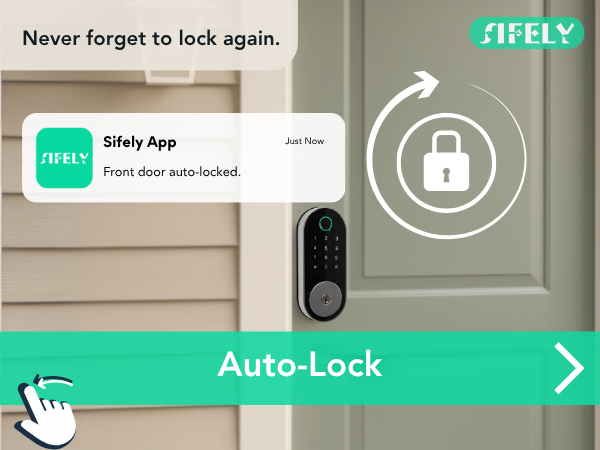 Sifely O front door lock behind you