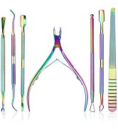 Kalolary 7Pcs Cuticle Nippers and Cutter Kit, Ingrown Toenail File, Triangle Nail Polish Remover ...