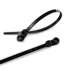 mount head zip ties 7.5 inch black