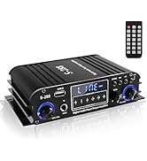 Romicta 4 Channel Bluetooth 5.0 Stereo Amplifier, 50Wx4 HiFi Power Amp, 1200W Max, USB/SD/FM, Cla...