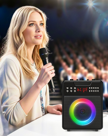 karaoke speaker with 2 microphones