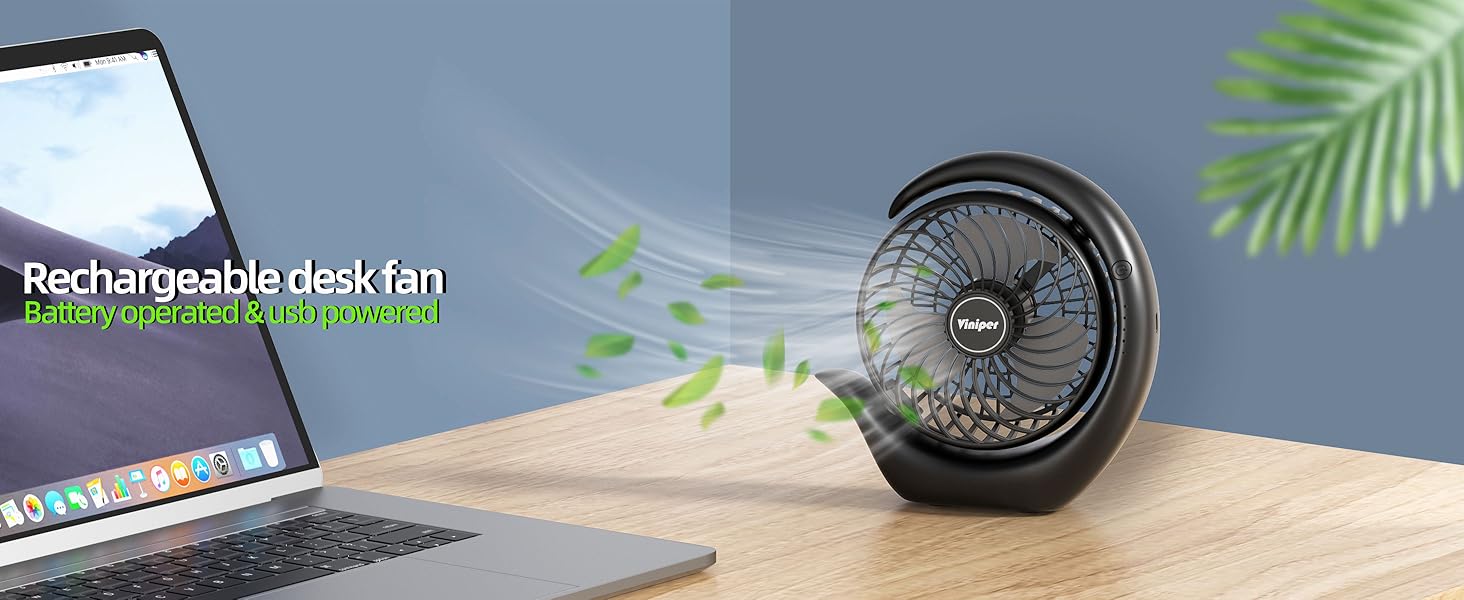 rechargeable desk fan