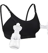 Momcozy Hands Free Pumping Bra, Adjustable Breast-Pumps Holding and Nursing Bra, Pumping &amp; Nursin...