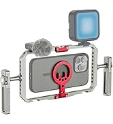 Leftfoto Metal Strong Magnetic Phone Stabilizer Cage Smartphone Rig Stand with Dual Handles for i...