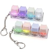 2 Pcs Keyboard Fidget Toy Light Up, Creamy Cat Keyboard Clicker Fidget | 4-in-1 Stress Relief Sen...