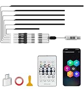 Acrylic Car Led Lights Interior with APP,Universal RGB Acrylic Ambient Lighting Car Kit,175 inch ...