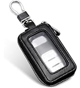 MOXRUQ Car Key Fob Case, Universal Leather Car Key Fob Protective Cover, 2.2
