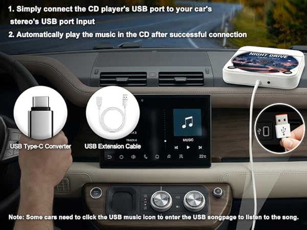 cd player for car usb port