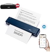 iDPRT MT888 Portable Thermal Printer,Portable Printer Wireless for Travel Compatible with Smartph...
