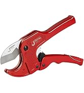 Jetech Ratcheting Hose and Pipe Cutter, Stainless Steel Blade for PVC, PPR, PEX, PE Pipes &amp; Tubes...