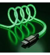 Areson USB C Charger Cable 60W LED Light up USB A to C Cable for iPhone 15/15Pro/ 15Plus/15ProMax...
