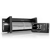 AC Infinity AIRBLAZE T10, Universal Fireplace Blower Fan Kit 10" with Temperature and Speed Contr...