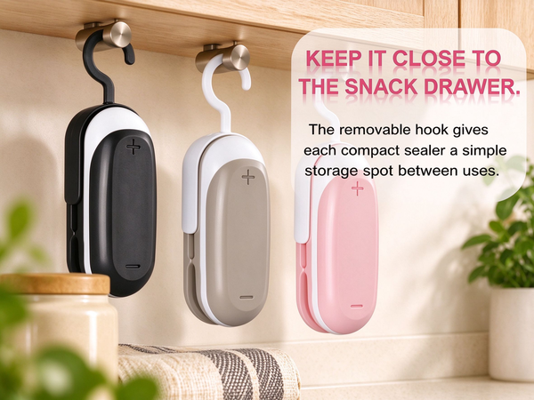 Mini Bag Sealer, 3 Packs Portable Heat Vacuum Sealers