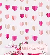 Hot Pink - Valentines Day Decorative 3D Paper Hanging Streamers