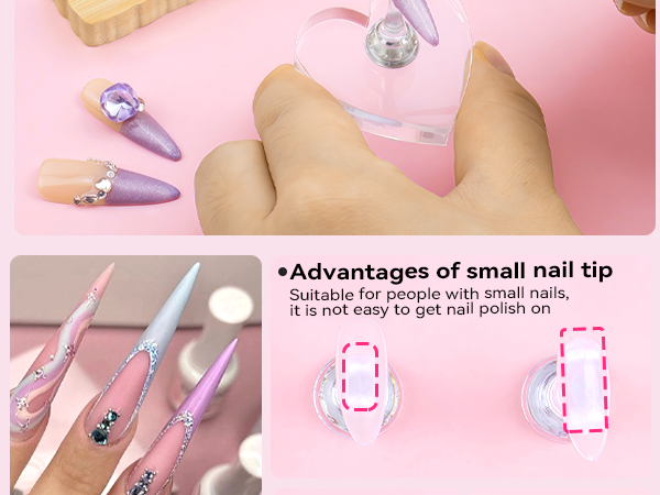 nail stands for Press on nails with 200PCS Double Sides taps And acrylic nail tips