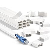 YCLYC Cord Cover Wall Kit, 157in Wire Covers for Cords - TV Cord Hider for 1 Thick Cord, Cable Hi...