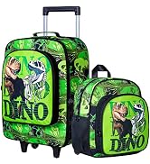 CCJPX Kids Suitcase for Boys, Dinosaur Rolling Travel Carry on Luggage for Toddler Children with ...