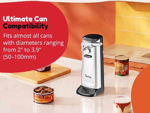 NK-0683 Davivy Wide compatibility Davivy can opener for 2 to 3.9 inch cans