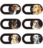 PRESSINART 6Pcs 6 Styles Dog Camera Cover Slide Cute Laptop Accessories 0.04 Inch Ultra Thin Webc...