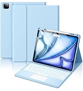 Hamile for iPad Air 13-inch Case Keyboard (M2) - Magnetic Wireless Keyboard with Multi-Touch Trac...