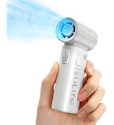 JISULIFE Portable Handheld Fan Life9, Turbo Power High Speed Air [18H Max Cooling Time], 5 Gear W...