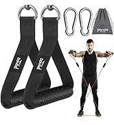 Pixel Panda Fitness Accessories, 3.1 Inch Carabiner Load 800lbs, 4&amp;2 Pack D Handle Cable Attachment
