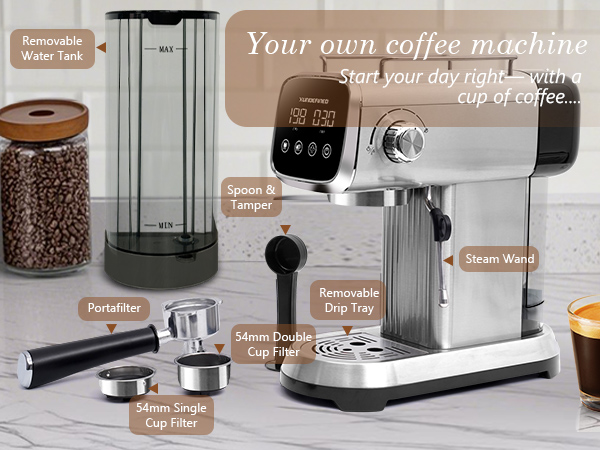 espresso machine with milk frother