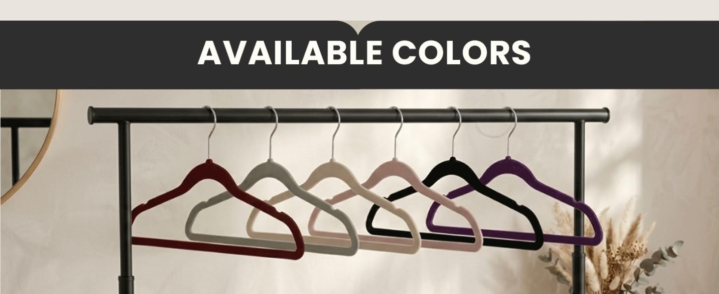 Multicolor Velvet Hangers