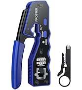 Proster RJ45 Crimper Tool Kit, All-in-one Stripper Cutter Crimper Tool for RJ45 Cat6 Cat5 Cat5e P...