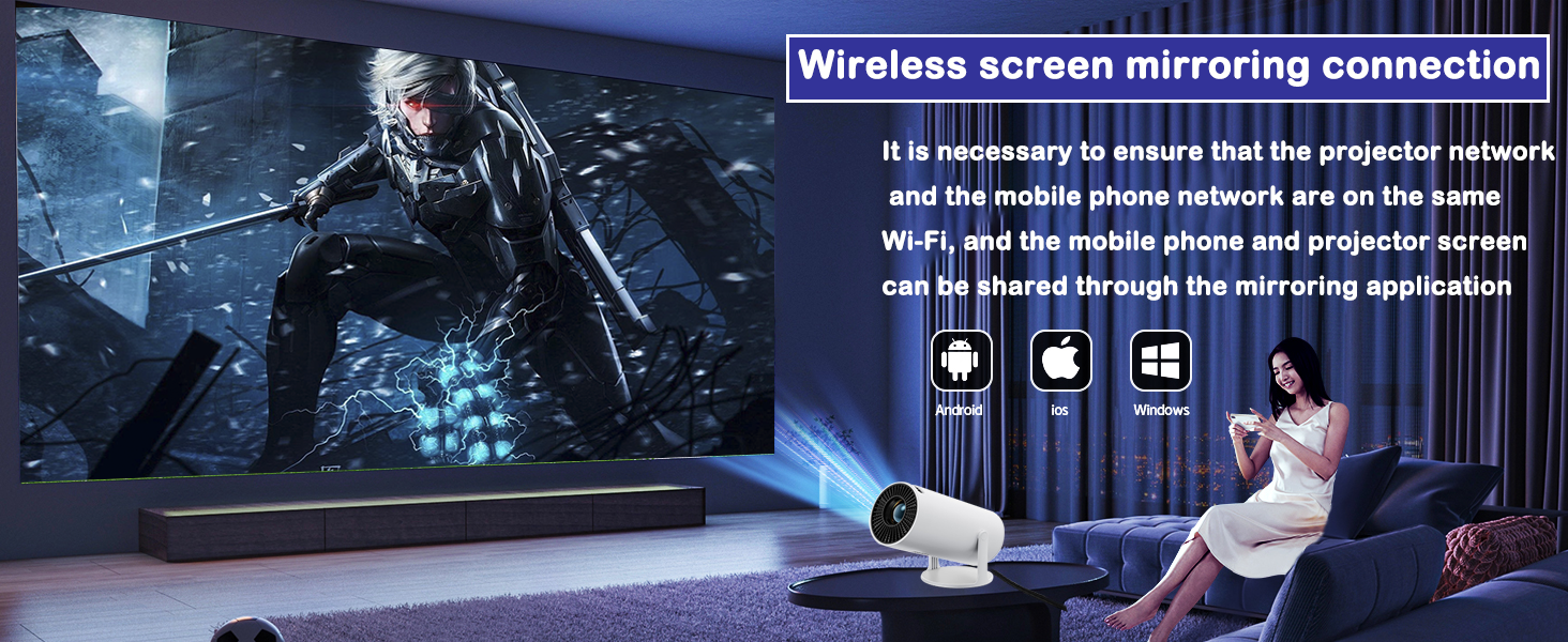 Wireless screen mirroring connection