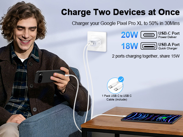 google pixel charger fast charging cable