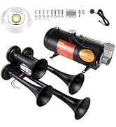 BANHAO Train Horns Kit for Trucks 180dB Super Loud Truck Air Horn with 150 PSI 0.8 gallon 12V Air...