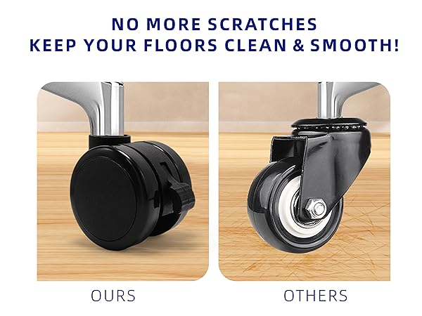 Office Chair Brake Twin Caster Wheels