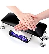 Nail Arm Rest for Acrylic Nails, Microfiber Leather Nail Hand Rest Cushion for Nails, Soft Hand P...