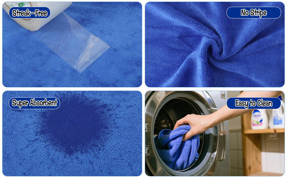 4 Pack Extra Large Microfiber Cleaning Cloths 20&amp;#34;x30&amp;#34;